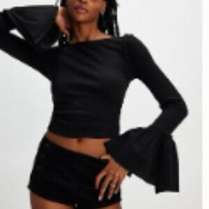 Free People Women's Black Blouse